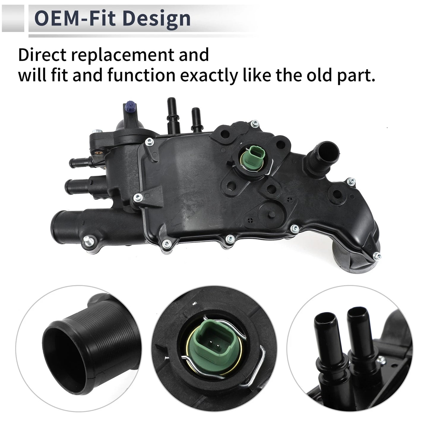Engine Coolant Thermostat Housing for Peugeot 307 406 607 (2001-2008)