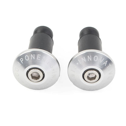 CNC Handlebar Grips & End Cap Plugs for Motorcycle (Fits Most Models)