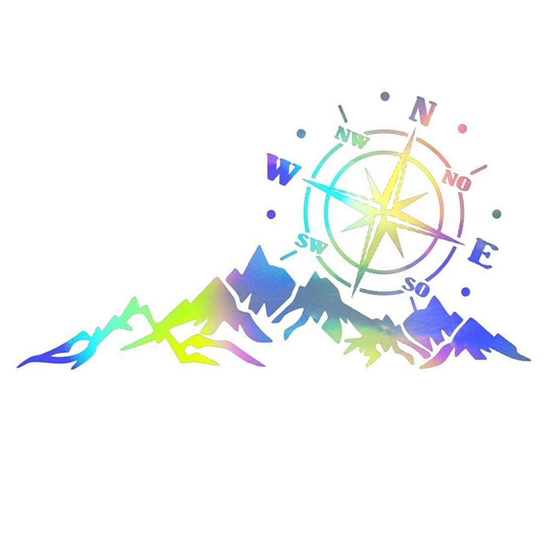 Compass Mountain Decal Graphics Sticker for SUV Car Hood Body Side Door
