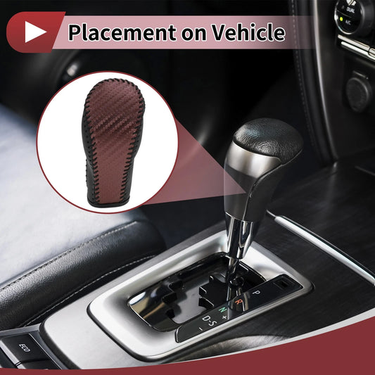 1 Pc Gear Shift Knob Cover for G25 (2011 - 2012) Black Brown Faux Leather