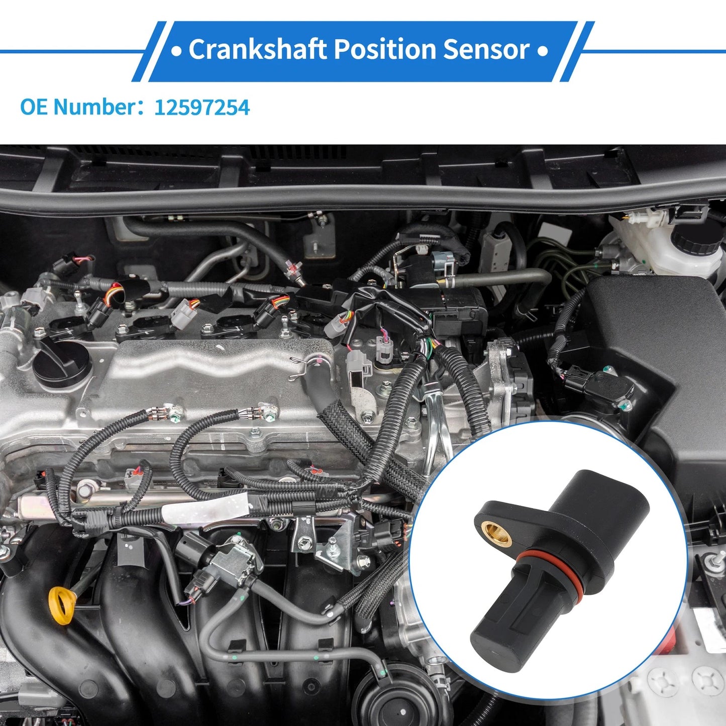 1 Pc Crankshaft Position Sensor for GMC Envoy (2008-2009)