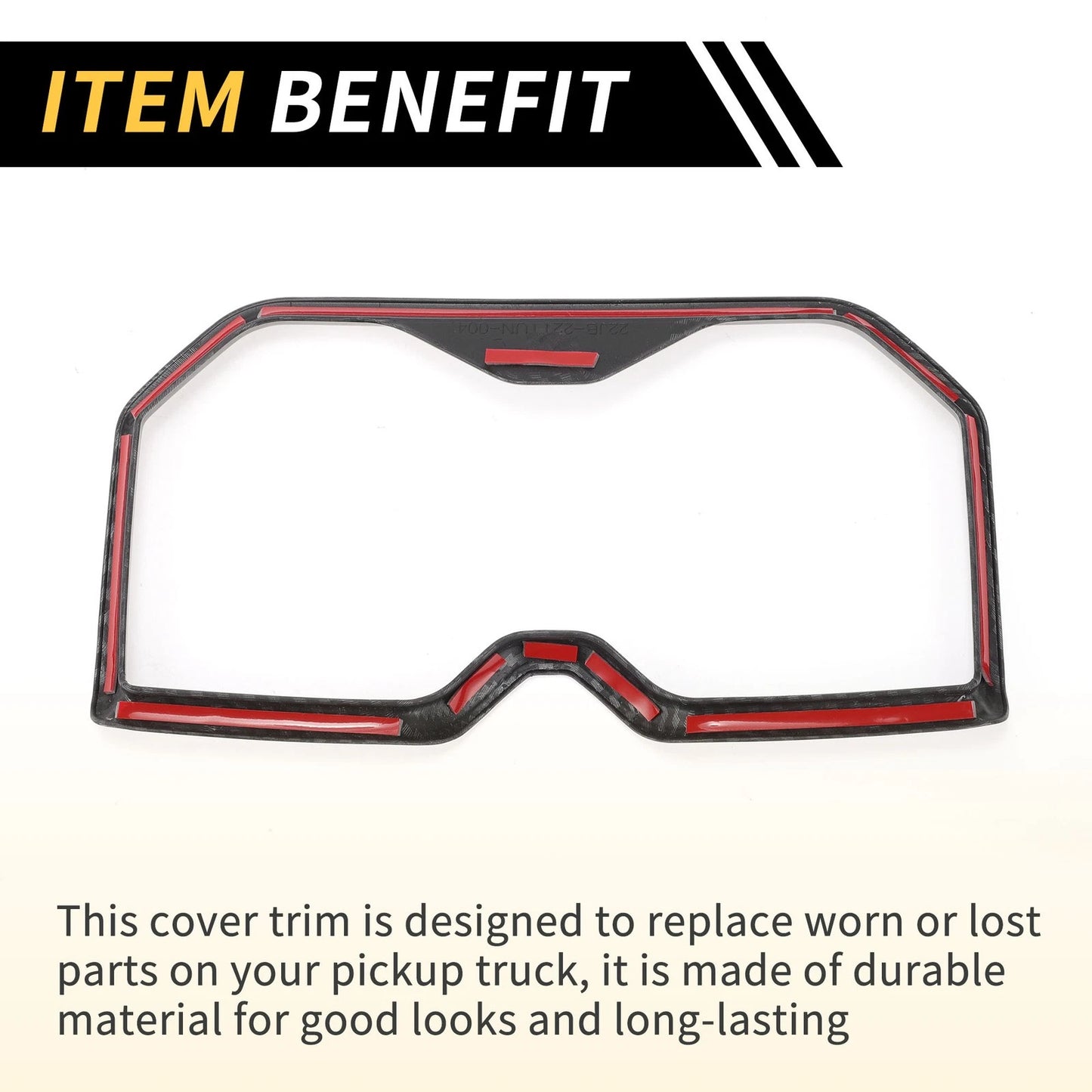 Carbon Fiber Armrest Box Rear Cup Holder Cover for Toyota Tundra (2022-2024)