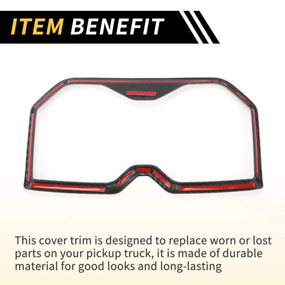 Carbon Fiber Armrest Box Rear Cup Holder Cover for Toyota Tundra (2022-2024)