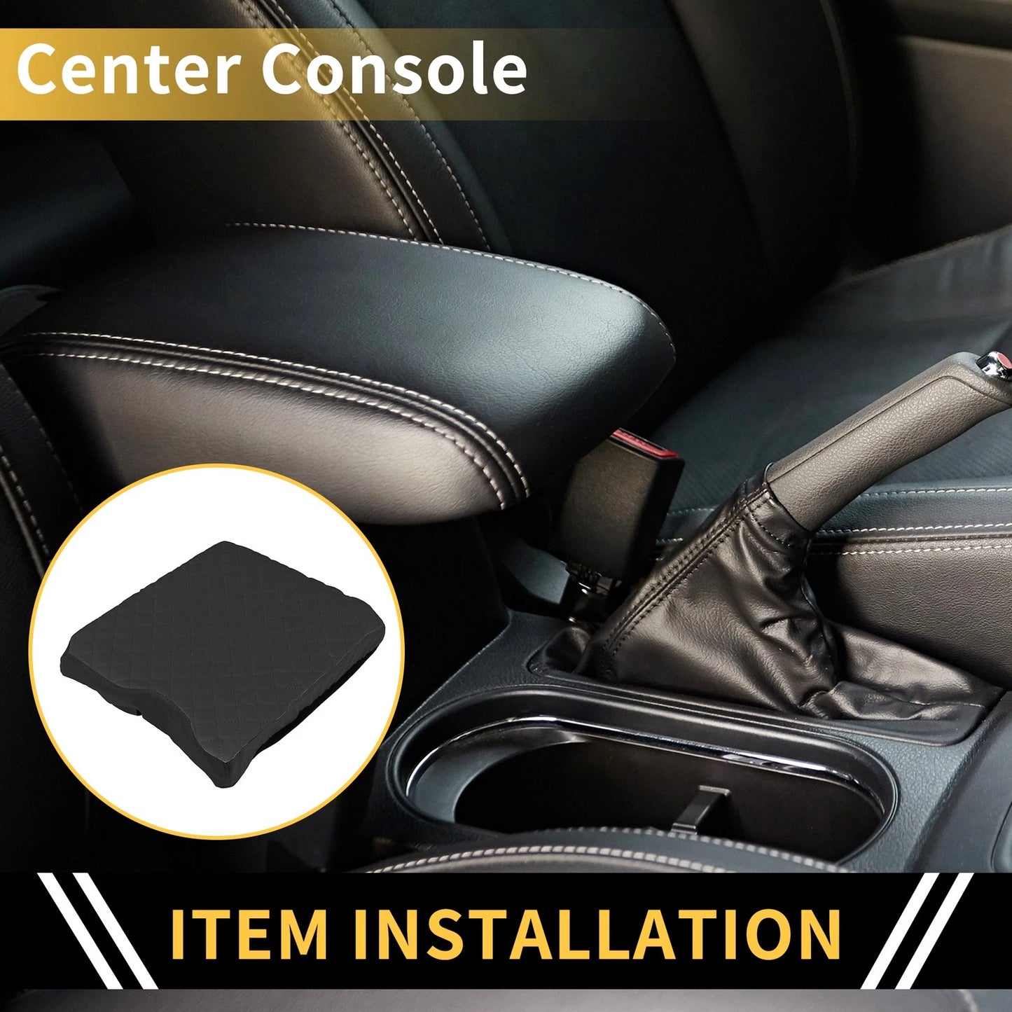 Microfiber Leather Center Console Cover for Ford F-150 (2015-2020)