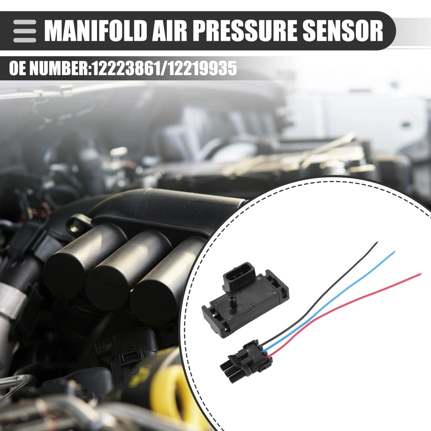 Set Manifold Air Pressure Sensor for Buick Century (1997–2005)