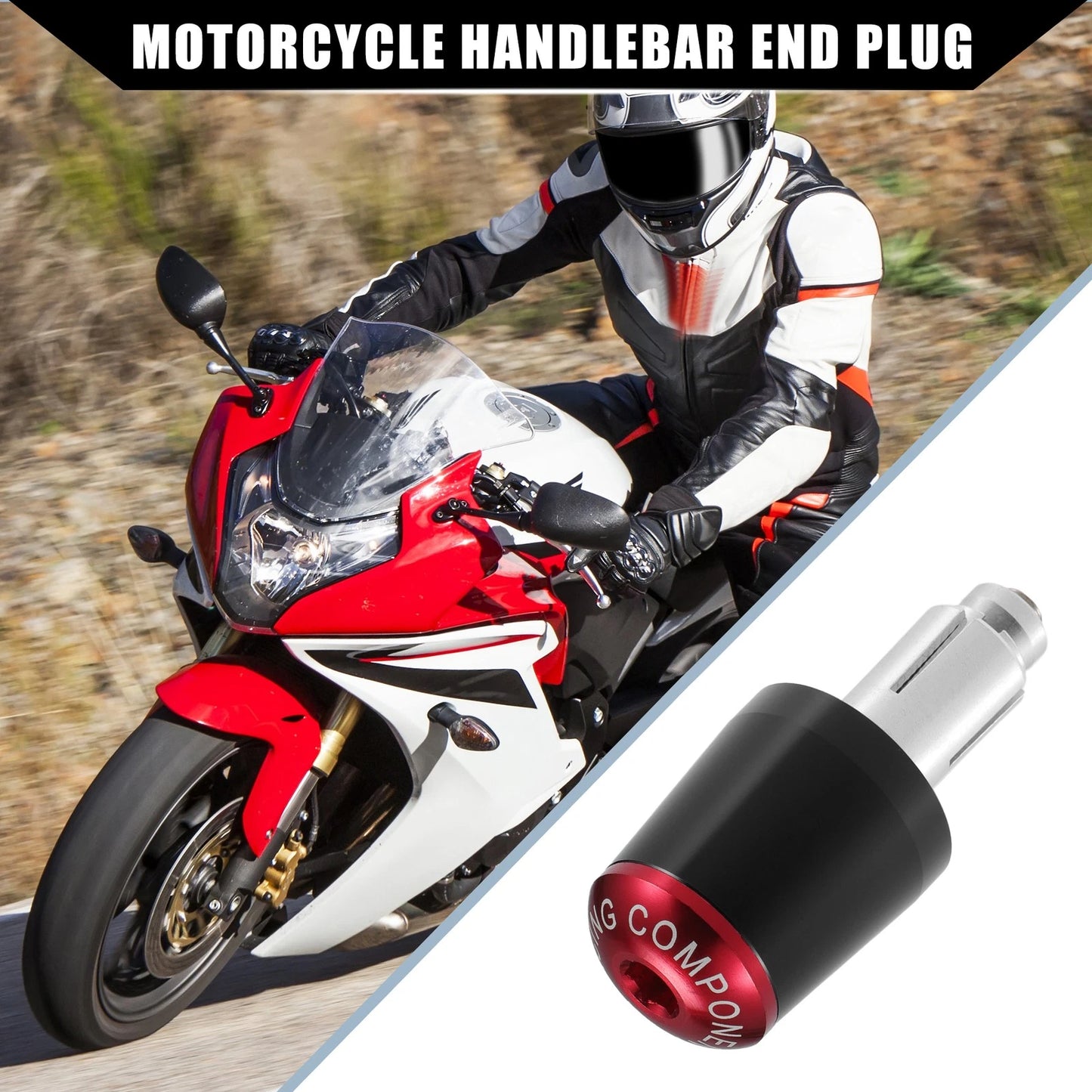Handlebar End Plug 7/8 22mm 2 x for Honda
