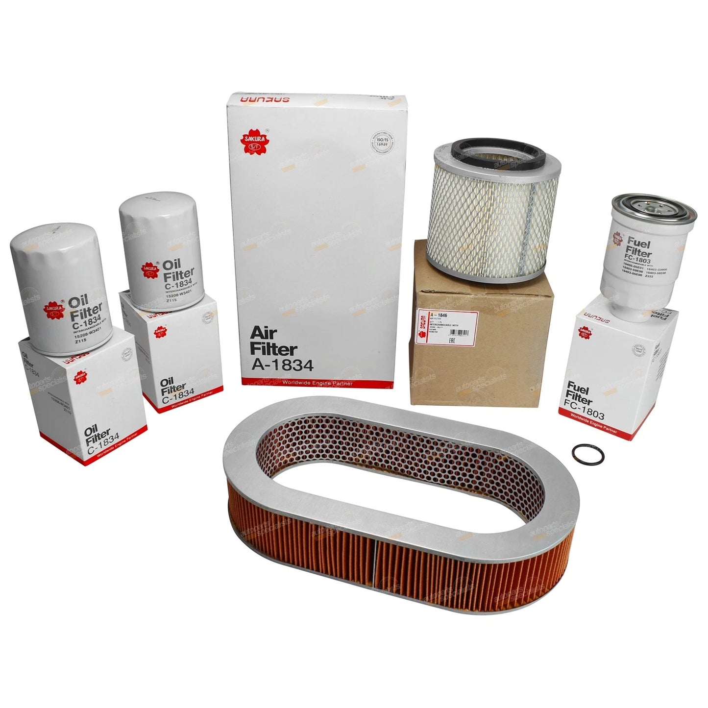 Oil Air Fuel Filter Kit for Nissan Patrol GQ 4.2L TD42 Diesel (1988-1999)