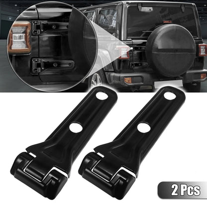 2 x Black Tailgate Hinge Trim Spare Tire Bracket Covers for Jeep Wrangler (2018)