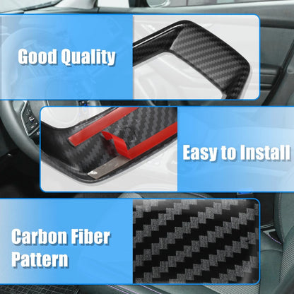 Black Inner Steering Wheel Cover Trim Set for Subaru Forester Ascent (2019-2021)