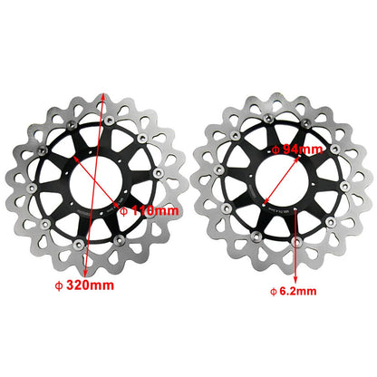 Front Brake Disc Rotors for Honda CBR 1000RR 2006-2007 (2 x Rotors)