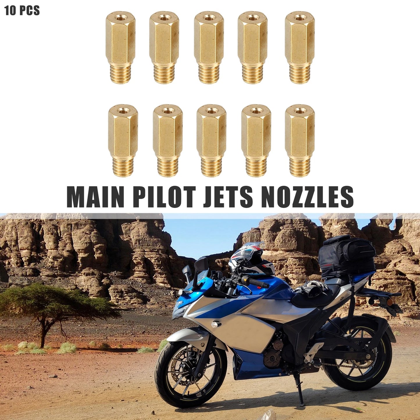 Main Jets Nozzles 178–200 10pcs for Motorcycle