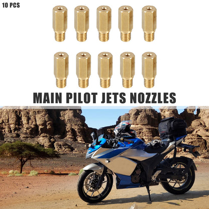 Main Jets Nozzles 178–200 10pcs for Motorcycle