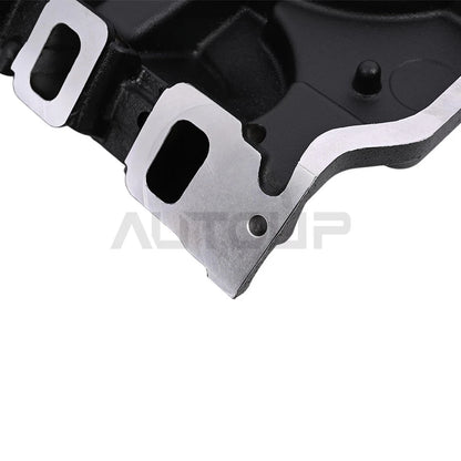 Intake Manifold for Ford FE Black Aluminum Dual Plane Satin