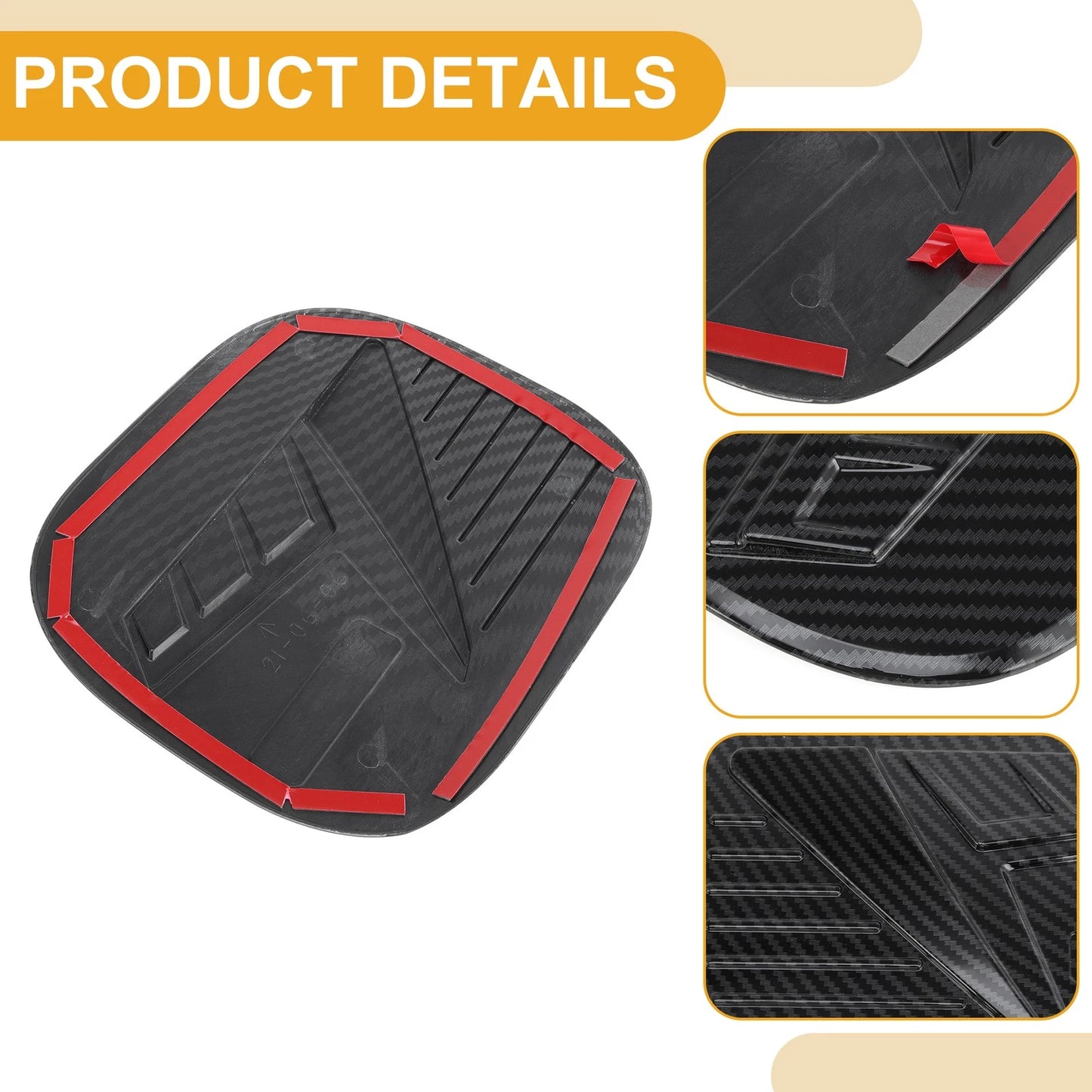 Fuel Tank Door Cap for Hyundai Tucson 2021-2025 Gas Tank Flap Carbon Fiber Black