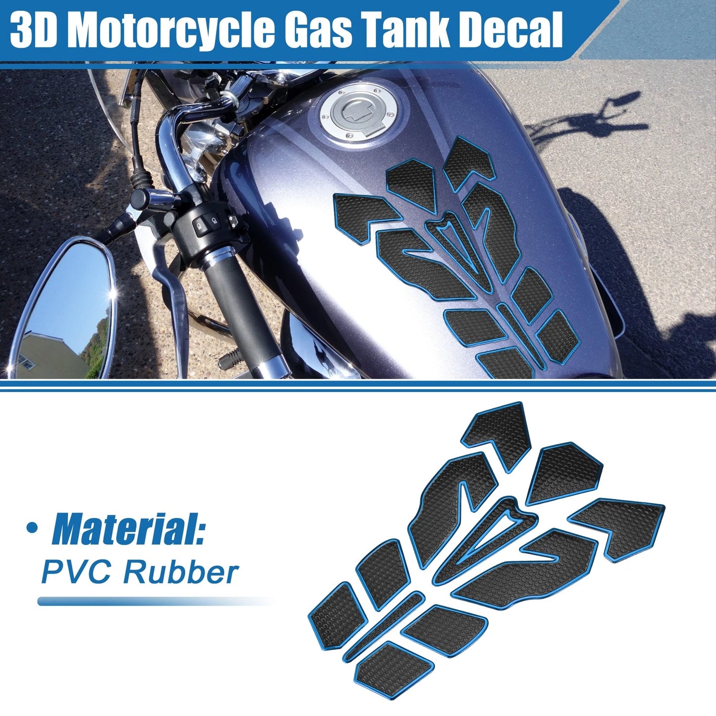Tank Pad Sticker 7.87''x5.59'' for Universal Motorcycle