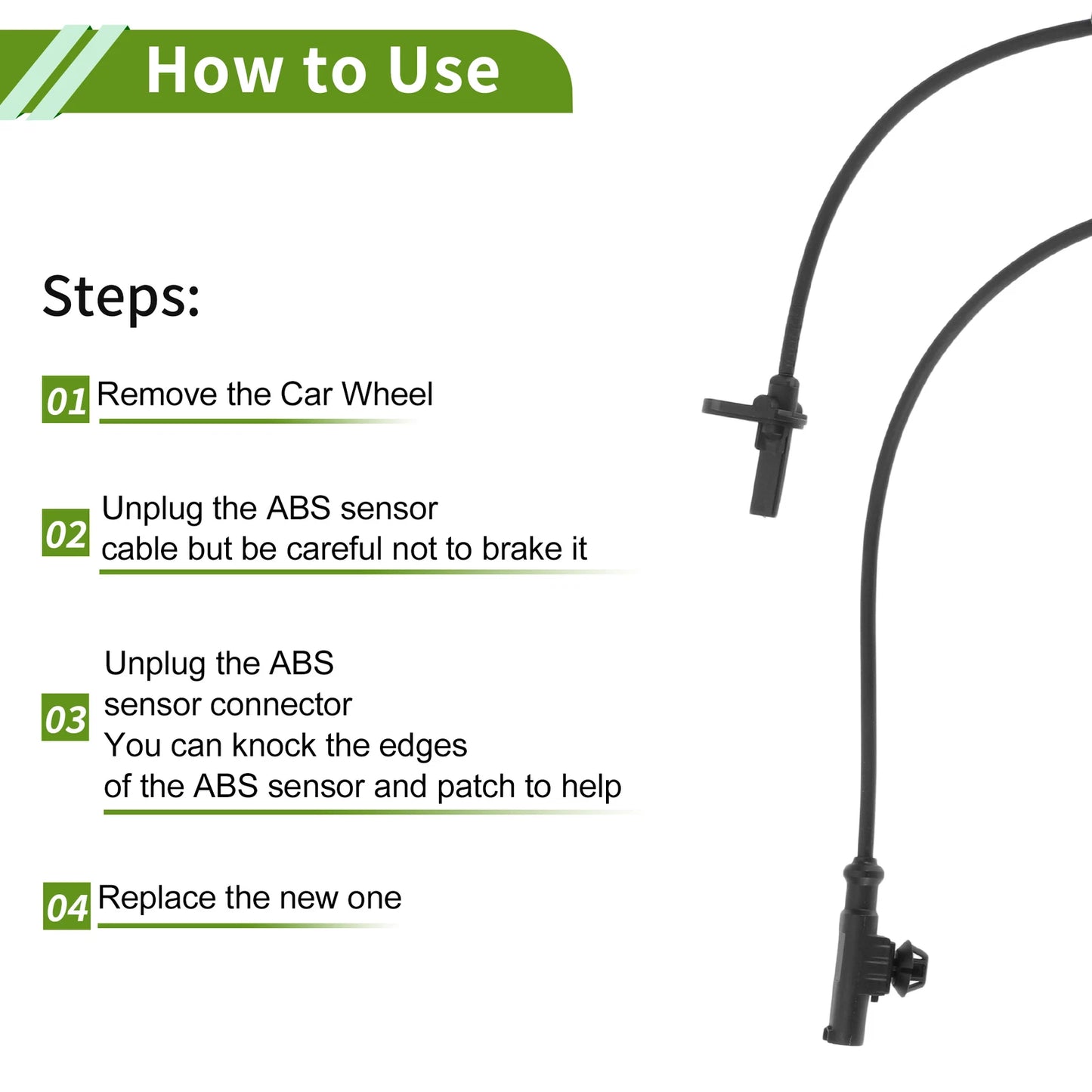 ABS Wheel Speed Sensor for Toyota Auris (2013-2018) - 1 x Front Left