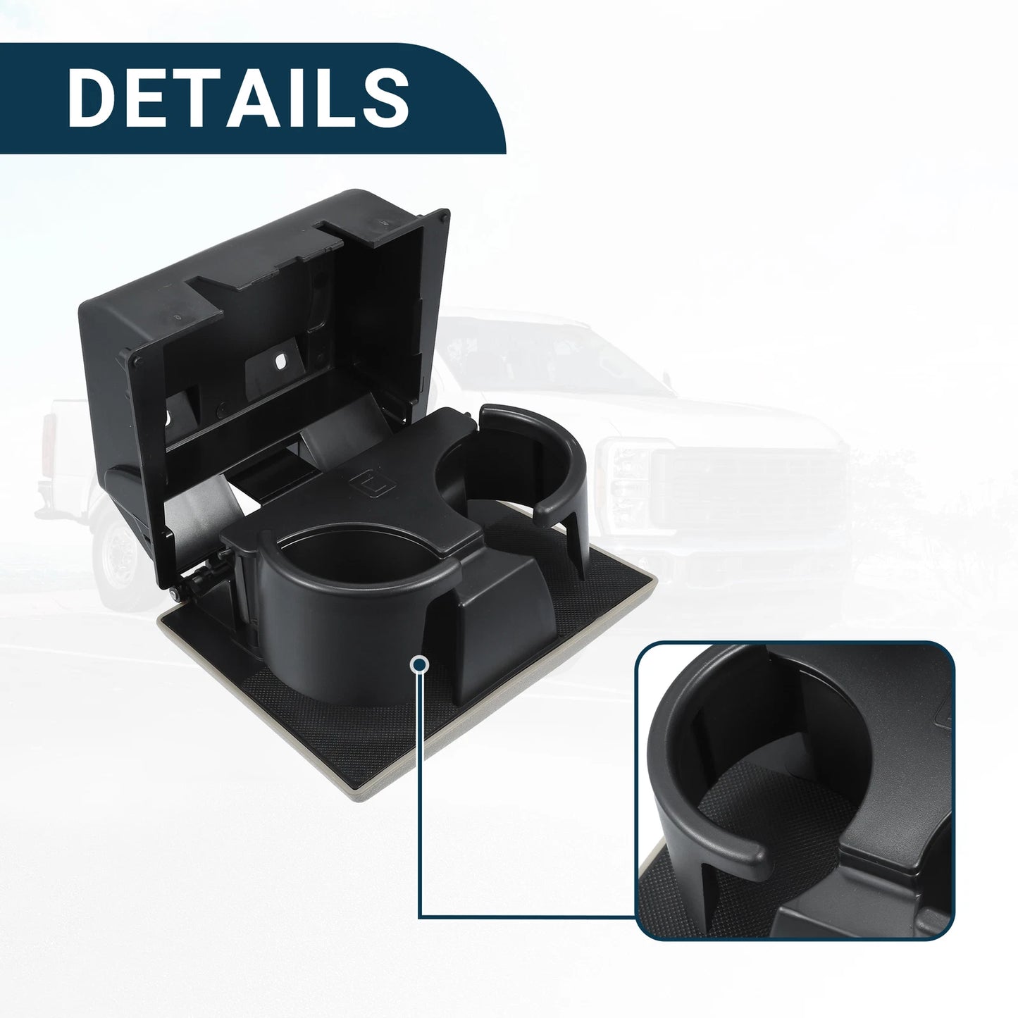 Cup Holder for Ford F-250 Super Duty (2008-2010) - Khaki Drink Holder 1 x