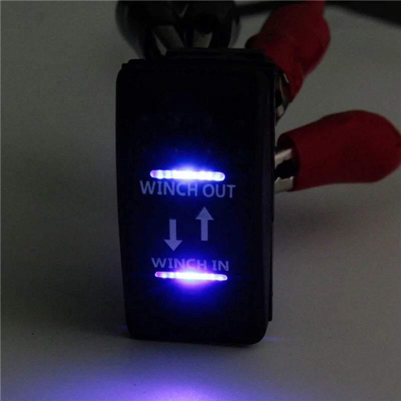 7-Pin 12/24V On-Off-On LED Rocker Toggle Switch for Car Boat RV ATV