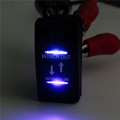 7-Pin 12/24V On-Off-On LED Rocker Toggle Switch for Car Boat RV ATV