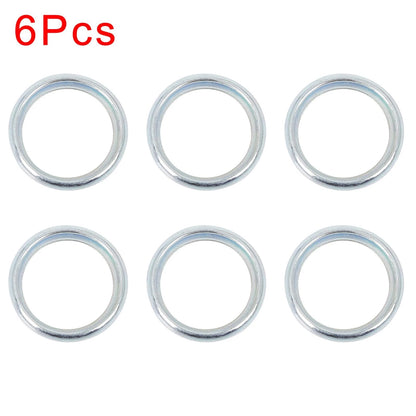 6 x M16 Silver Tone Oil Drain Plug Gaskets for Subaru
