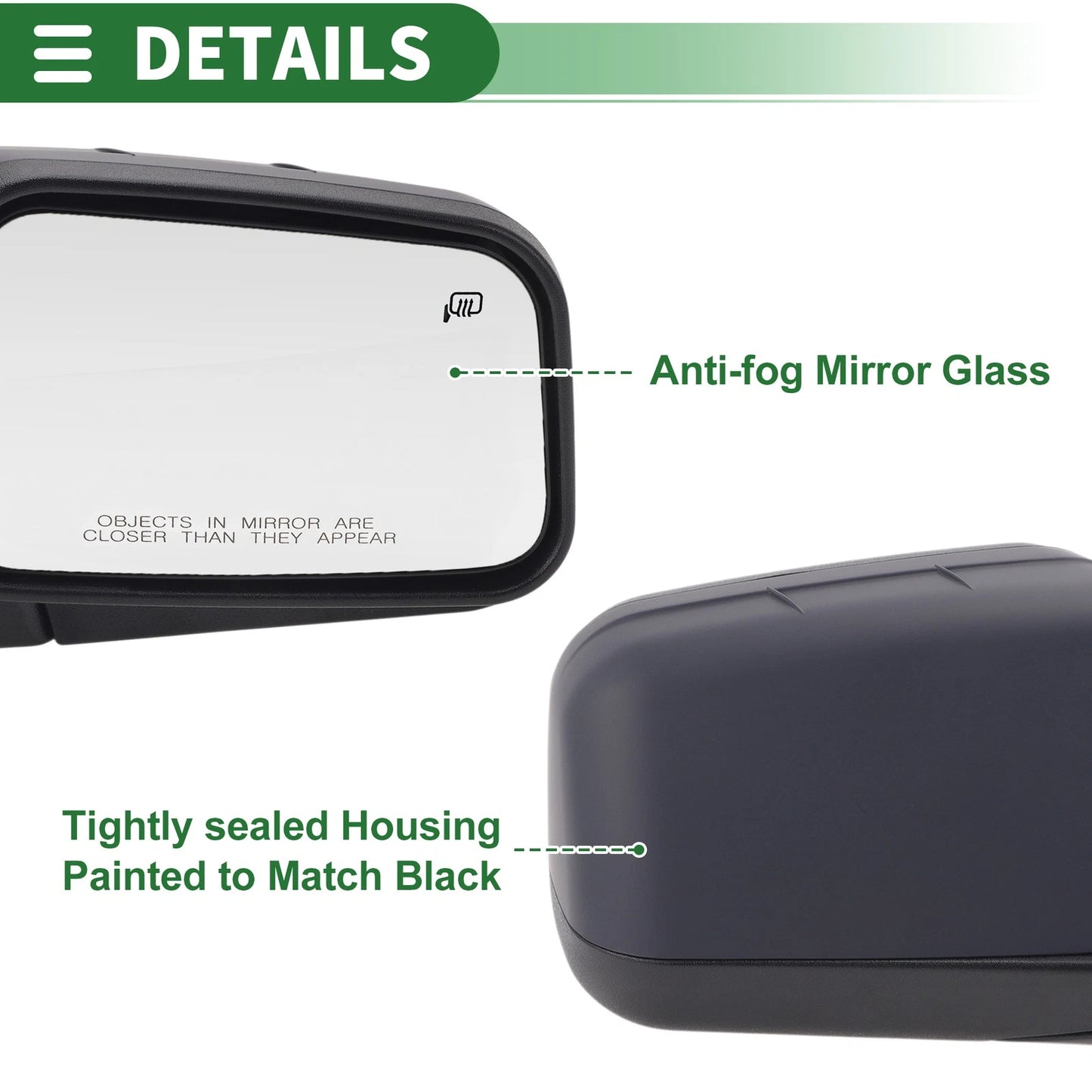 Right Driver Side Door Mirror for Ford Edge (2008-2010)