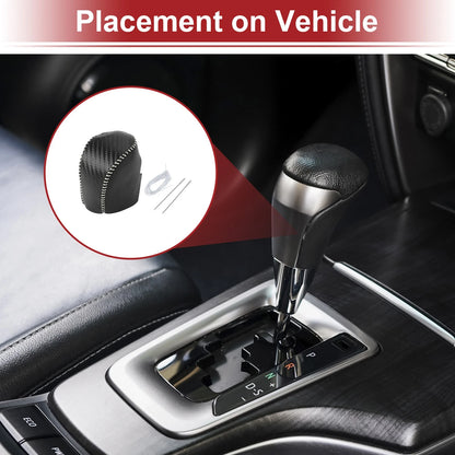 Car Gear Shift Knob Cover 1 Pc for Honda HR-V (2023-2024) Black Carbon Fiber