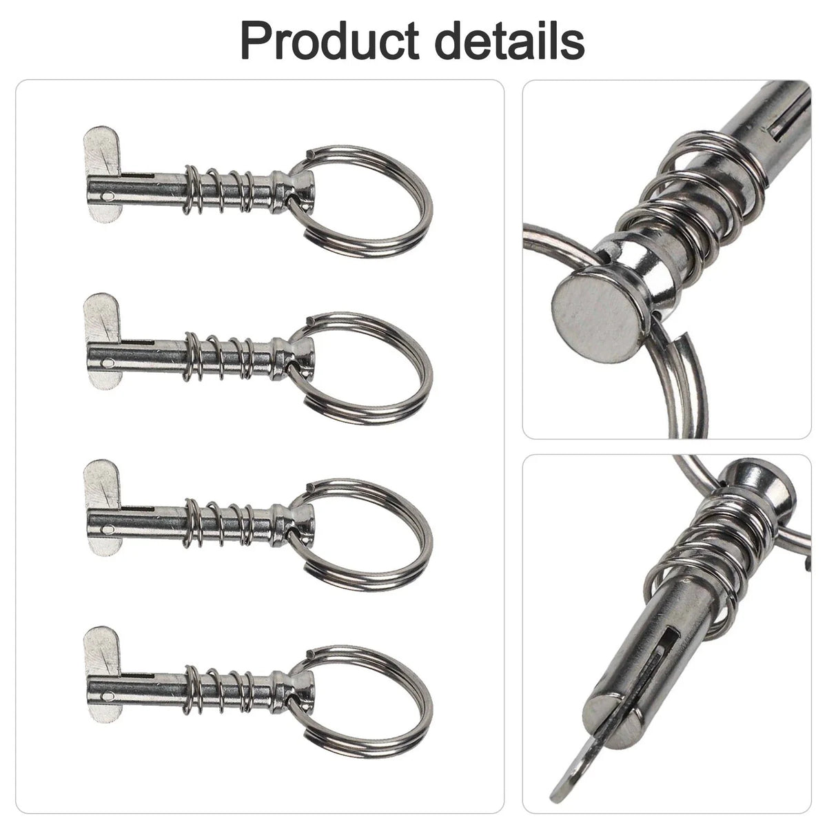 Spring Pins with Pull Rings for Practical Boat Awning Design