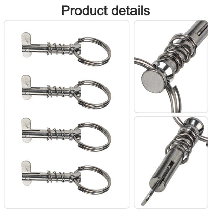 Spring Pins with Pull Rings for Practical Boat Awning Design