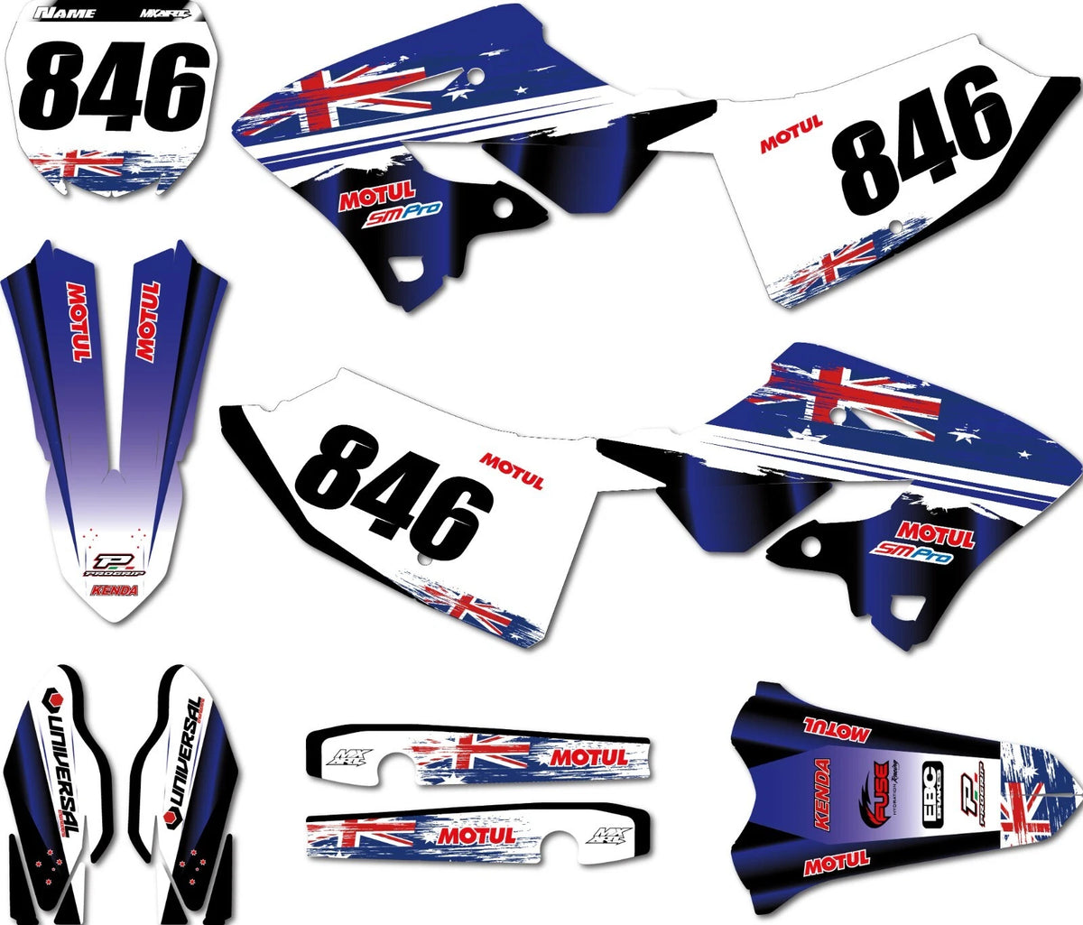 Custom Graphic Kit for Yamaha YZ 125 (2022-2025) - Aussie Pride Stickers