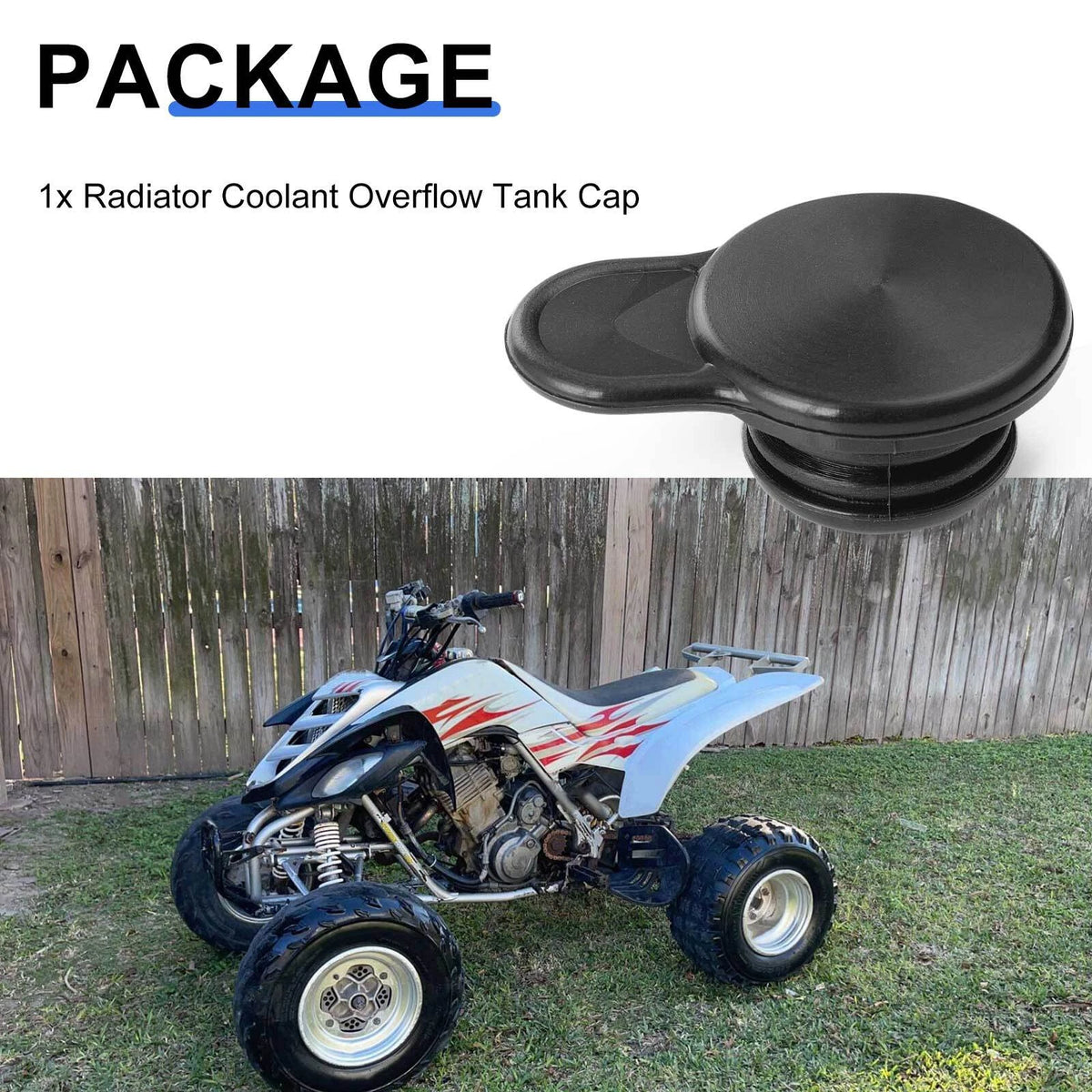 Radiator Overflow Tank Cap Cover for Yamaha Raptor 660R (2001–2005)