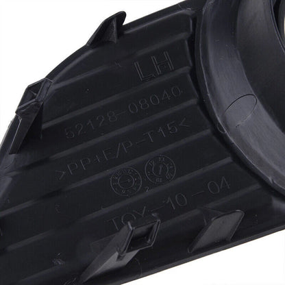 Front Left Fog Light Cover for 2011-2017 Toyota Sienna XLE LE - Black Trim