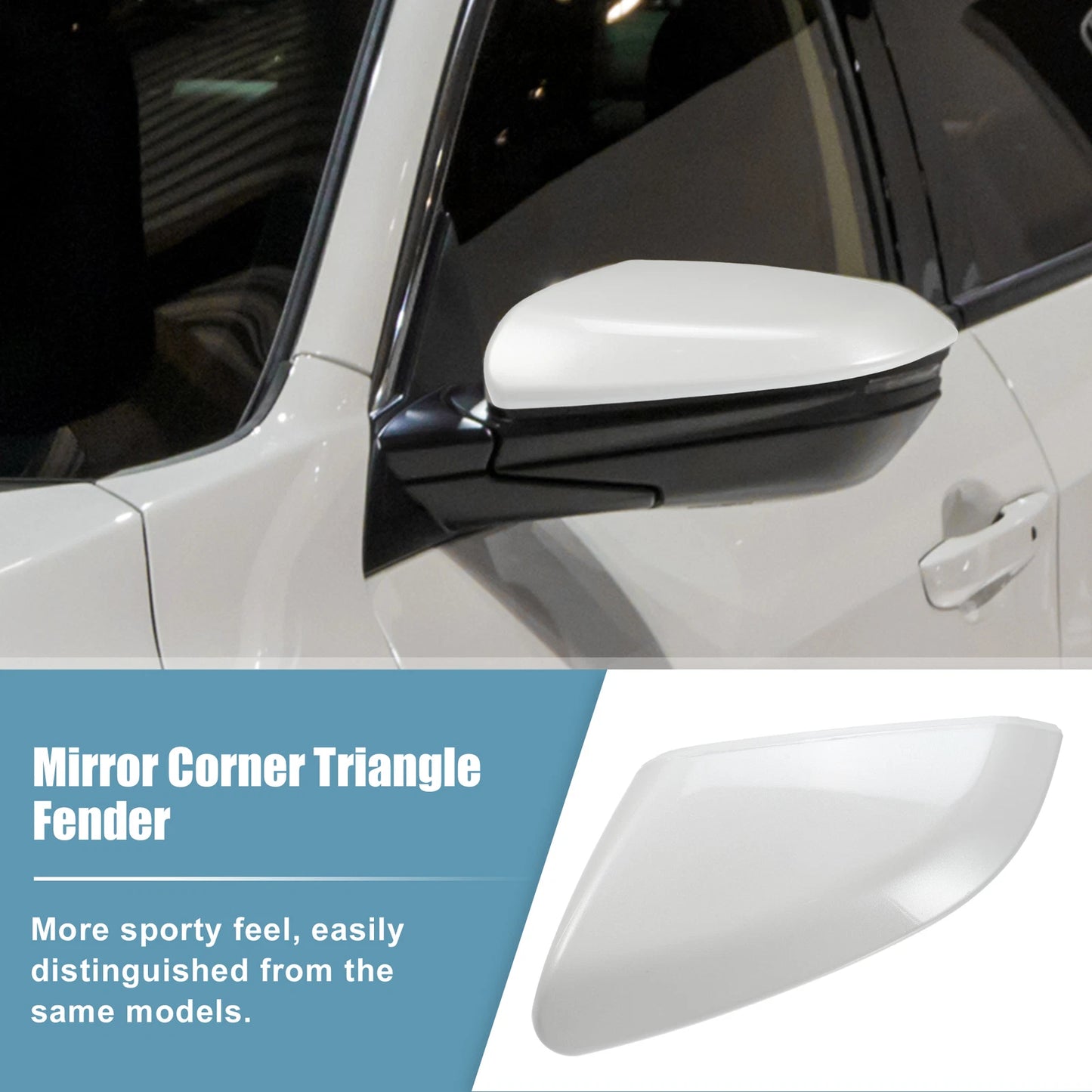 Mirror Corner Triangle Fender Cover Trim Left Side for Honda Civic (2016-2021)