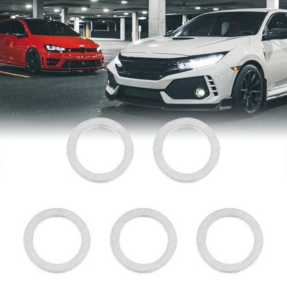 5 x M14 Silver Tone Oil Drain Plug Gaskets for Mazda (1990-2023)