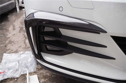 2 x Carbon Fibre Fog Lamp Eyelid Covers for VW Golf GTI MK7.5 (2018-2020)