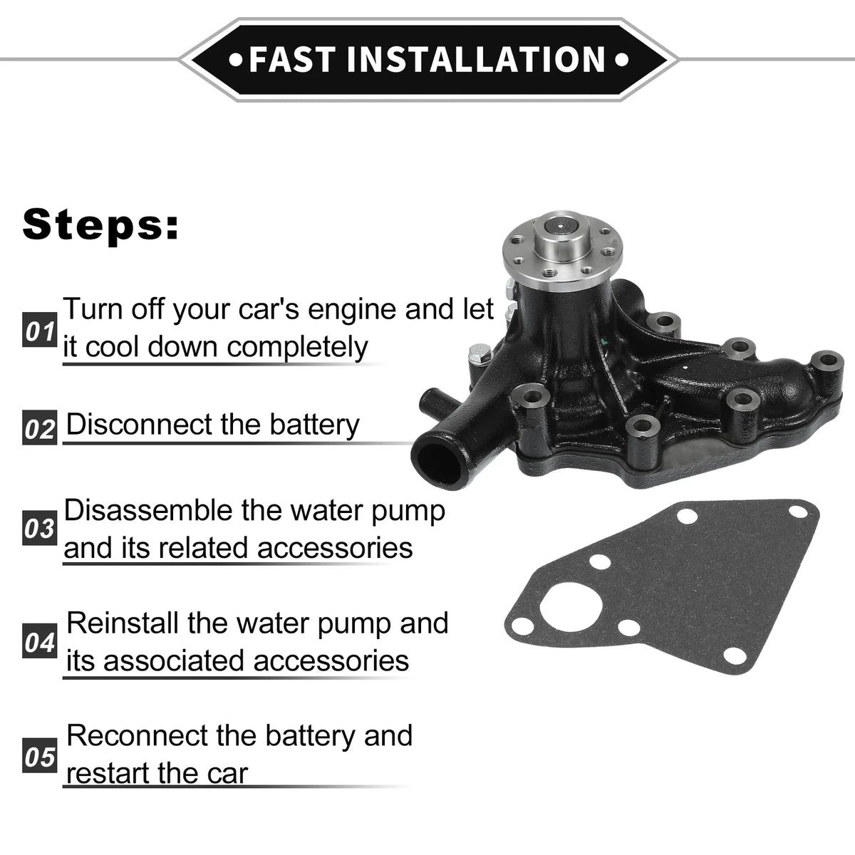 Water Pump with Gasket Kit for Isuzu C240 (C240PKJ)
