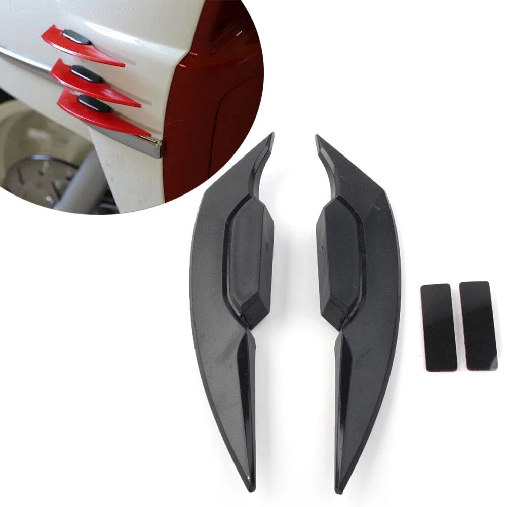 Universal Black Fairing Winglets Side Spoiler Deflector Air Wings - Pair