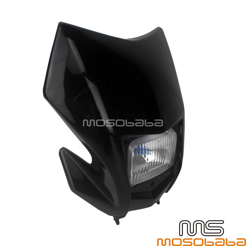 Black Motocross Front Fairing Headlight Lamp for Honda CRF150F CRF230F (2015-2020)