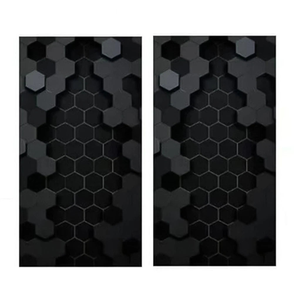 2x Car B Pillar Waterproof Decal for Honeycomb Style Vehicle Upgrade