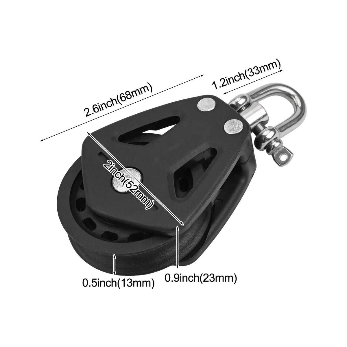 460kg Nylon Pulley Block for Sailing & Industrial Ropes