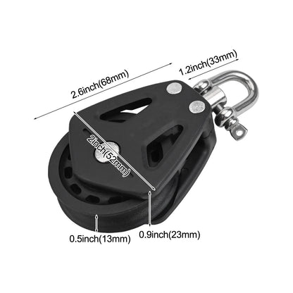 460kg Nylon Pulley Block for Sailing & Industrial Ropes