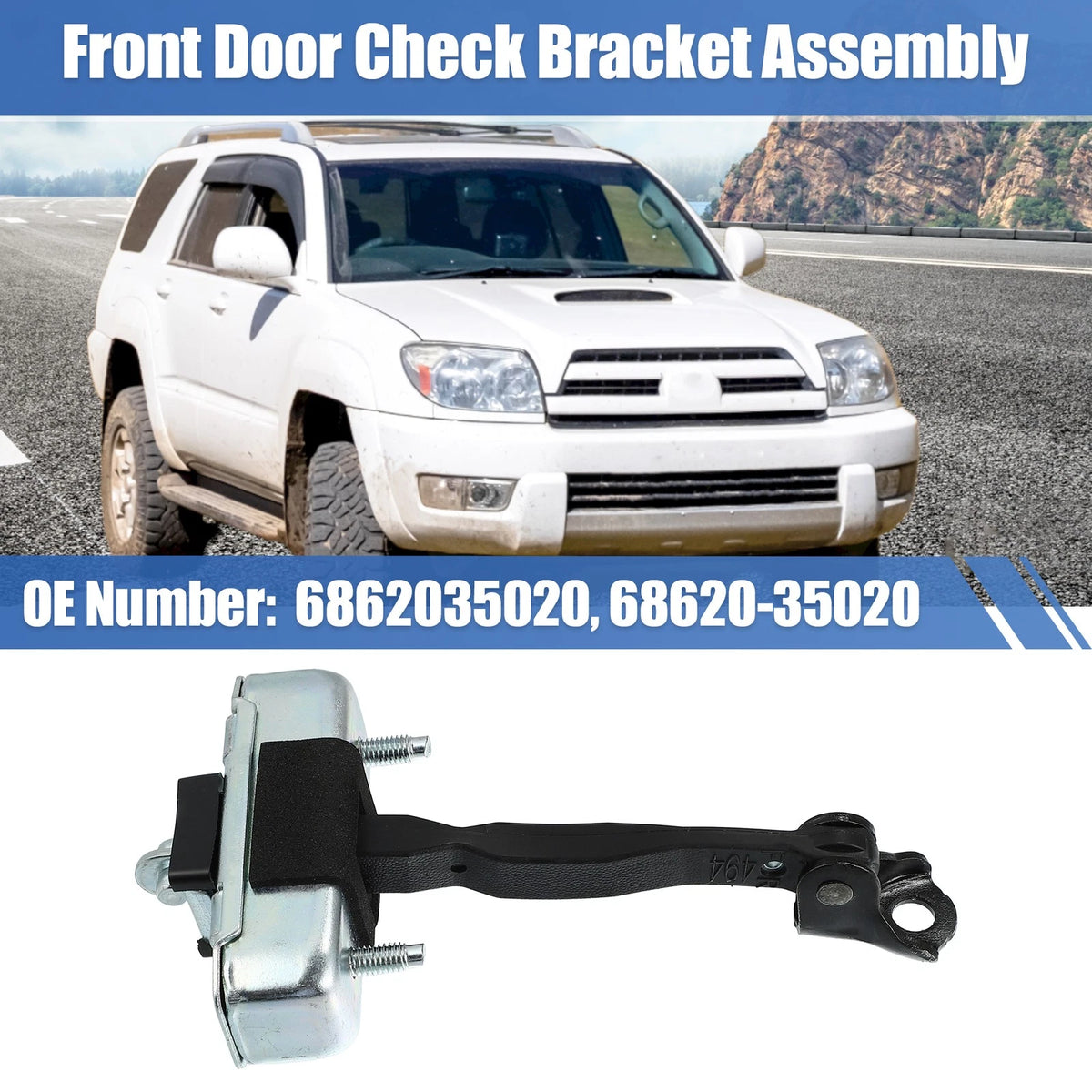 Front Door Check Stop Strap Limiter for Toyota 4Runner, FJ Cruiser (2003-2023)