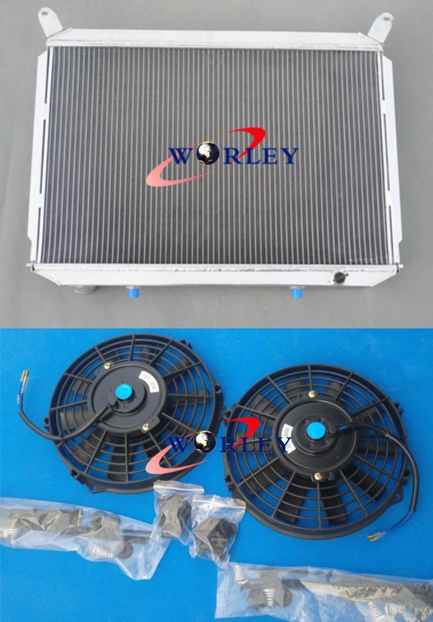 Aluminum Radiator + Fans for Nissan 300ZX 3.0L V6 (1984-1989)