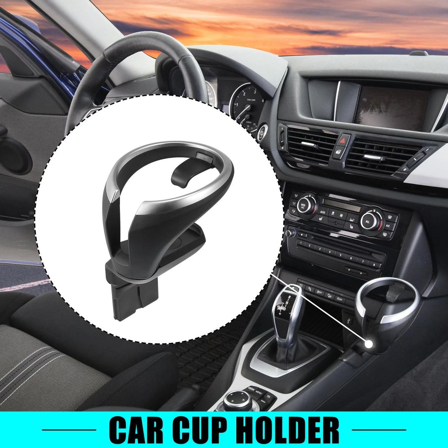 Removable Cup Holder Front Seat Bottle Water Cupholder for BMW
