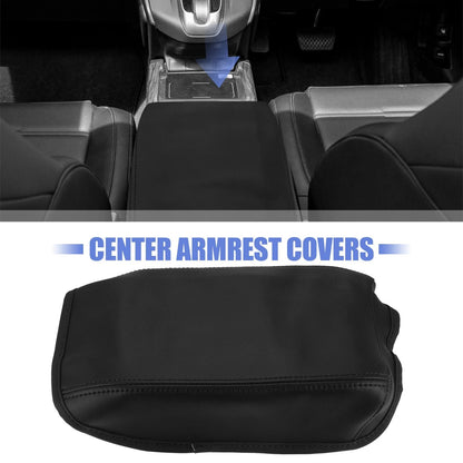 Microfiber Leather Armrest Cover for Honda CR-V (2017-2021) Black