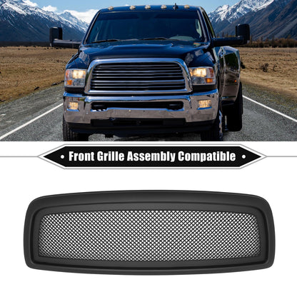 Front Grille Assembly for Dodge Ram 1500 2009-2010 Durable Matte Black