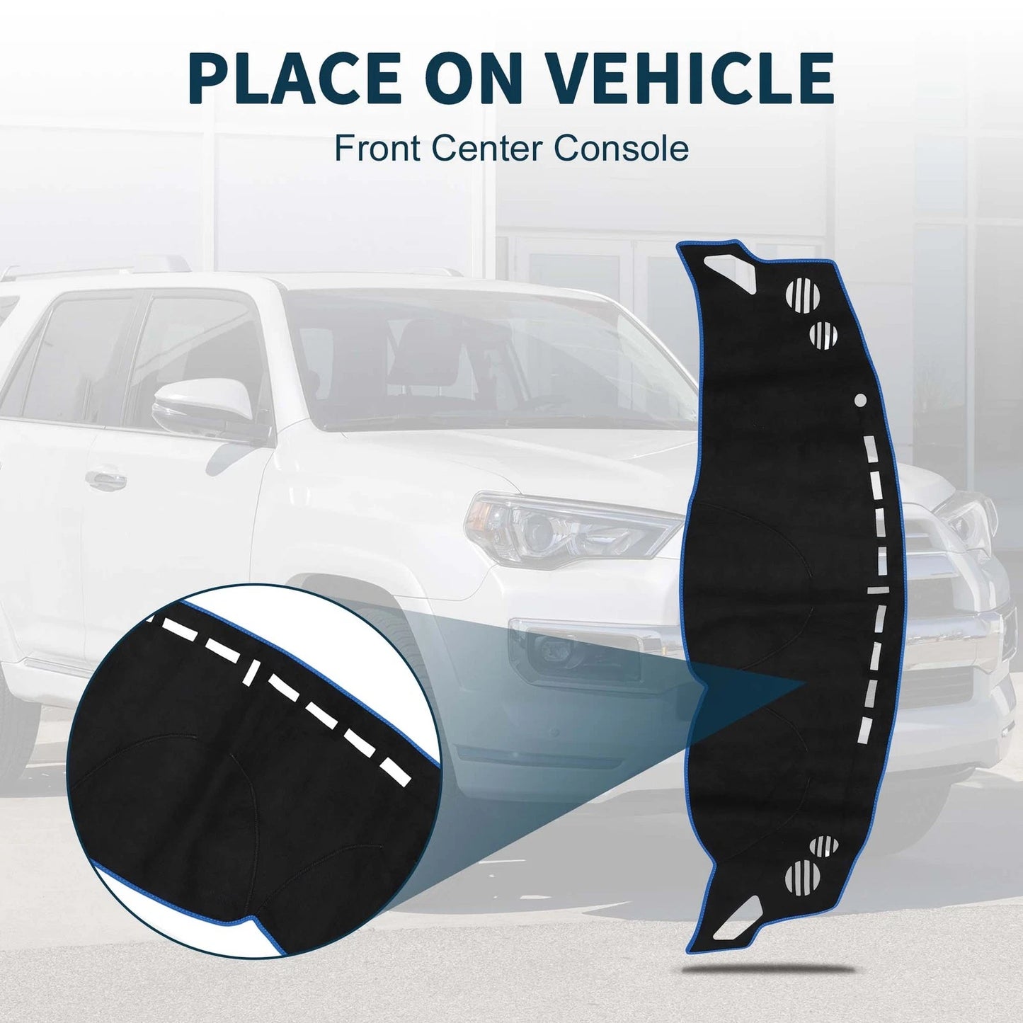 Dashboard Cover Mat for Toyota 86 2012 Sun Protector Pad Black Blue