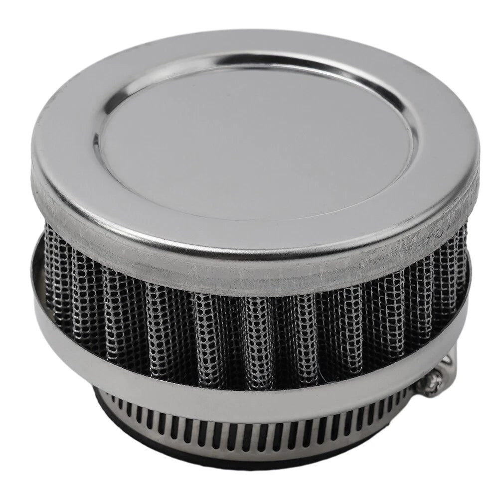 Air Filter Cleaner / 45MM Round Tapered Rubber Silver for Motorcycle