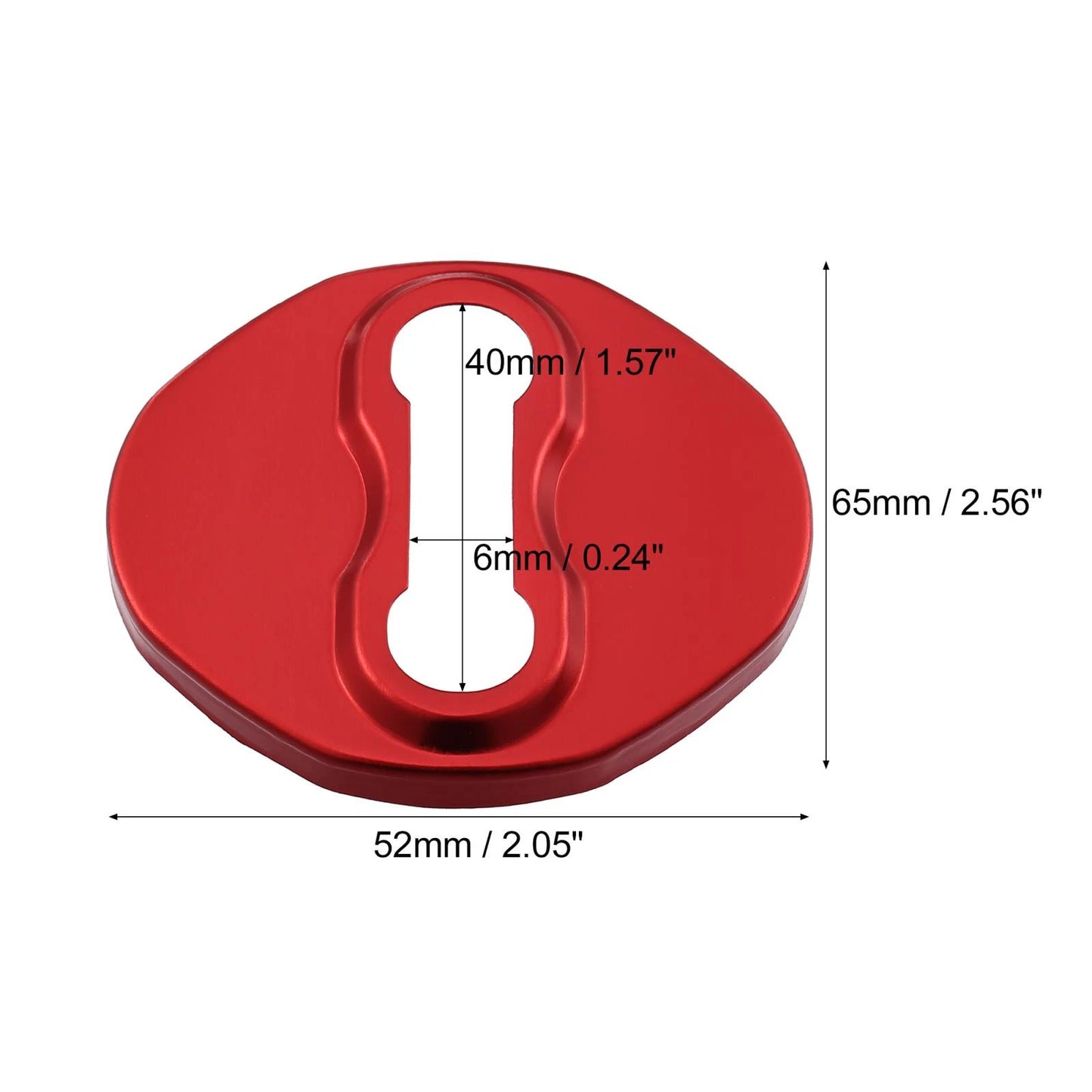 4 x Car Door Lock Latch Covers for Mitsubishi (Red)