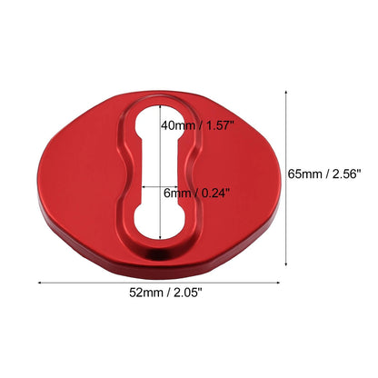 4 x Car Door Lock Latch Covers for Mitsubishi (Red)