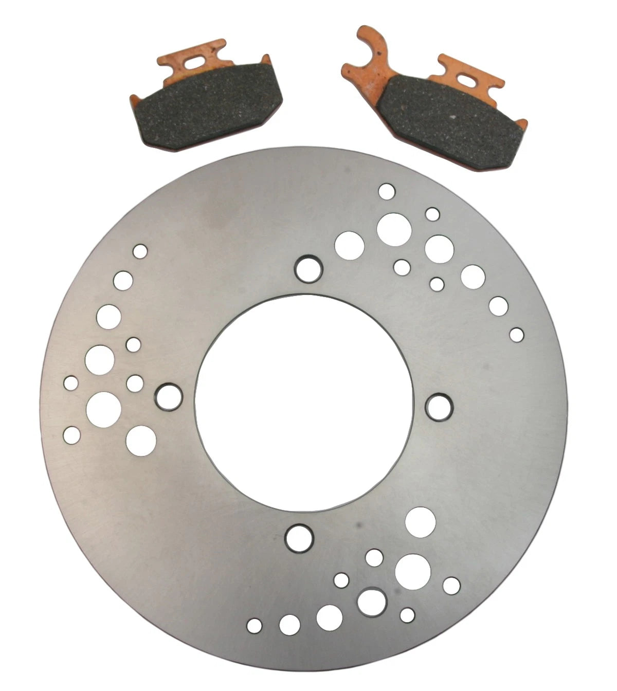 2 x Rear Disc Brake Rotor & Semi-Metallic Pads for Suzuki Vinson 500(2002–2002)